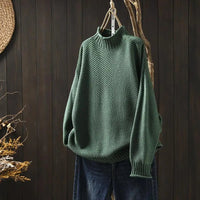Filipa Mock-Neck Ribbed Women's Knit Jumper