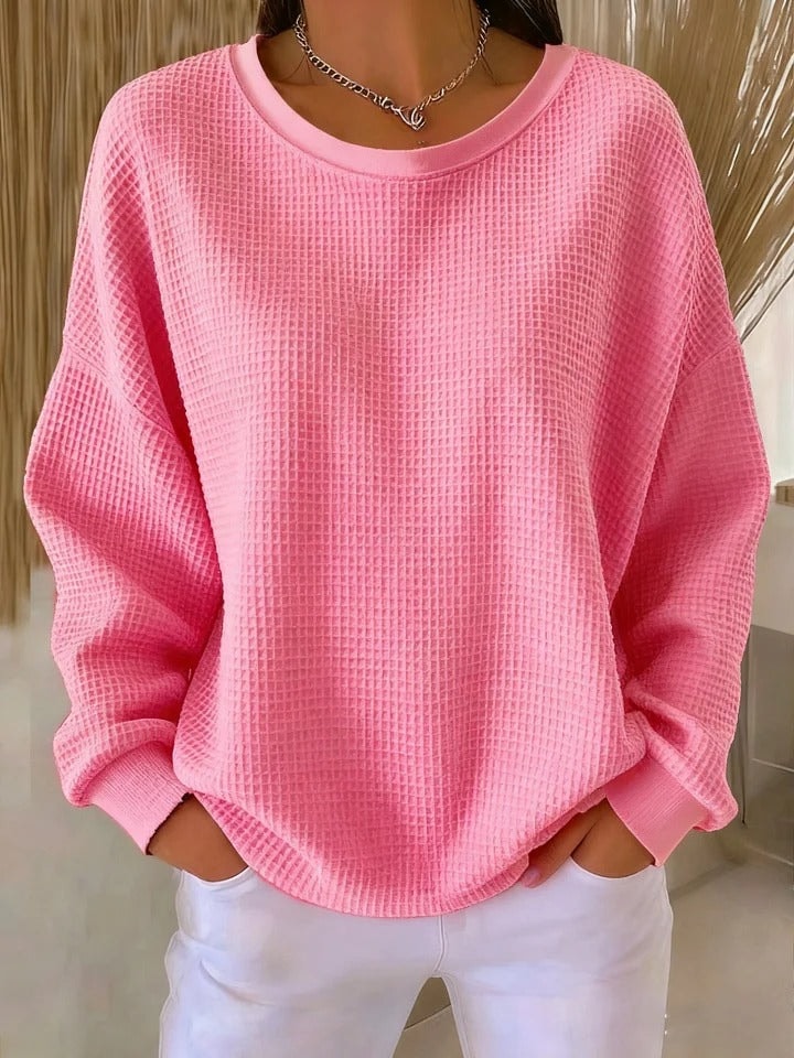 Lucille Oversized Waffle-Knit Jumper for Women