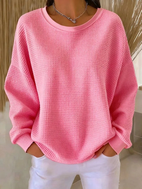 Lucille Oversized Waffle-Knit Jumper for Women