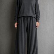 Women's Turtleneck Wide-Leg Trouser Co-Ord Set