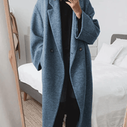 Adrienne Double-Breasted Oversized Women's Wool-Blend Winter Coat