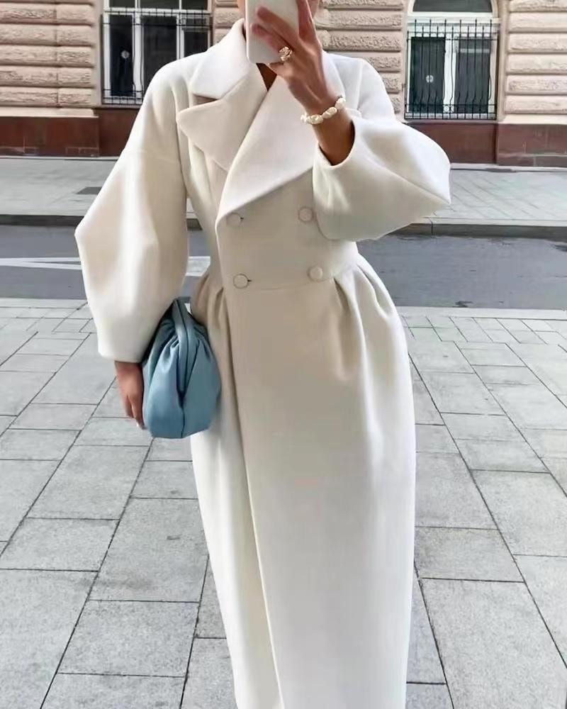 Phyllis Double Breasted Wrap Maxi Coat Winter Coats Women