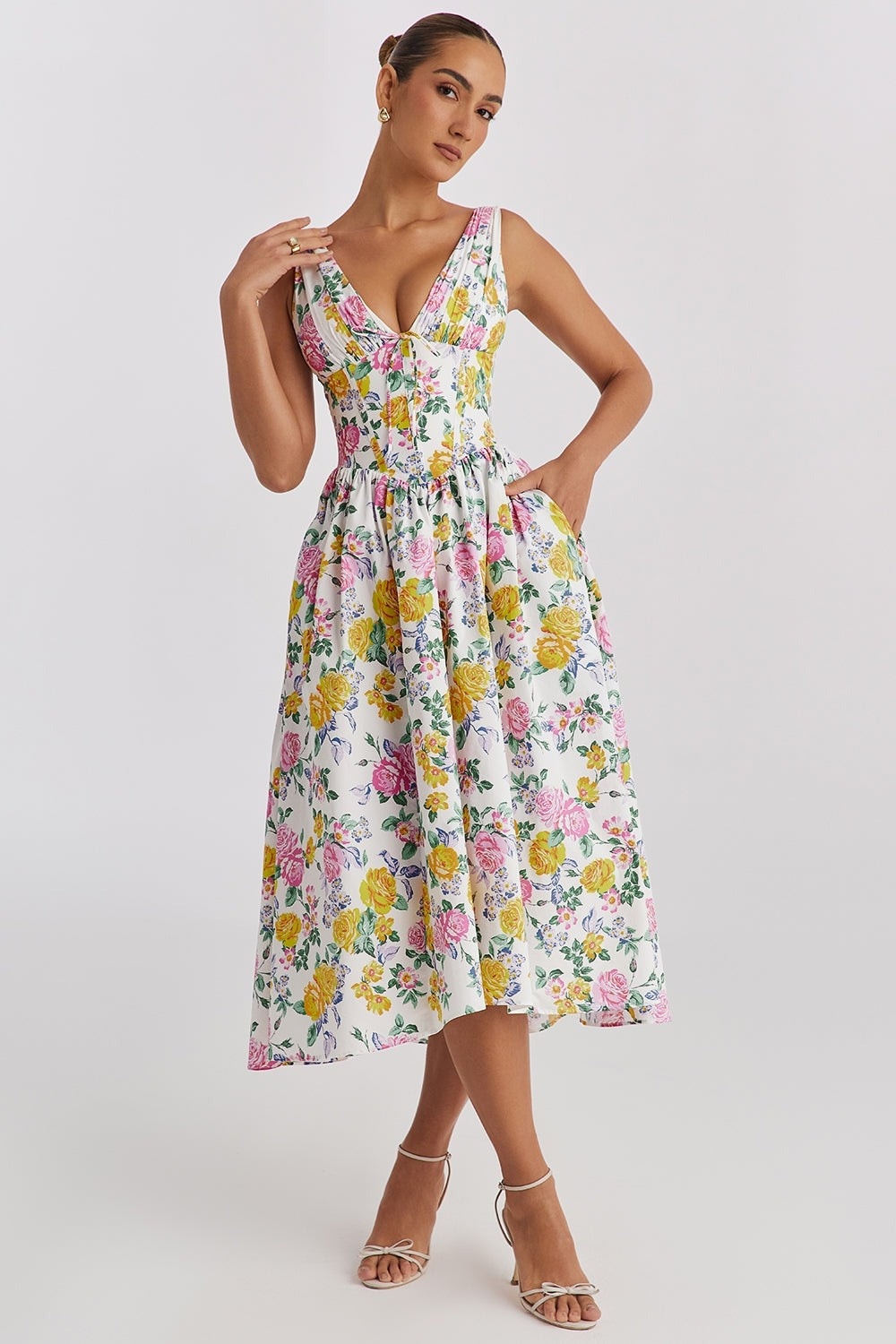 Imogen Floral Midi One of the Autumn Dresses for Weddings and Parties