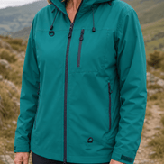 Hooded Waterproof Windproof Polyester Rain Jacket for Women