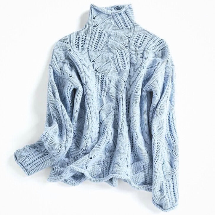 Cable Knit Turtleneck Jumper for Ladies Jumpers Wardrobe