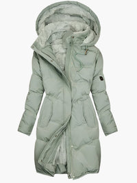 Emma Women's Faux Fur Hooded Long Puffer Winter Coat