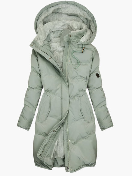 Emma Women's Faux Fur Hooded Long Puffer Winter Coat