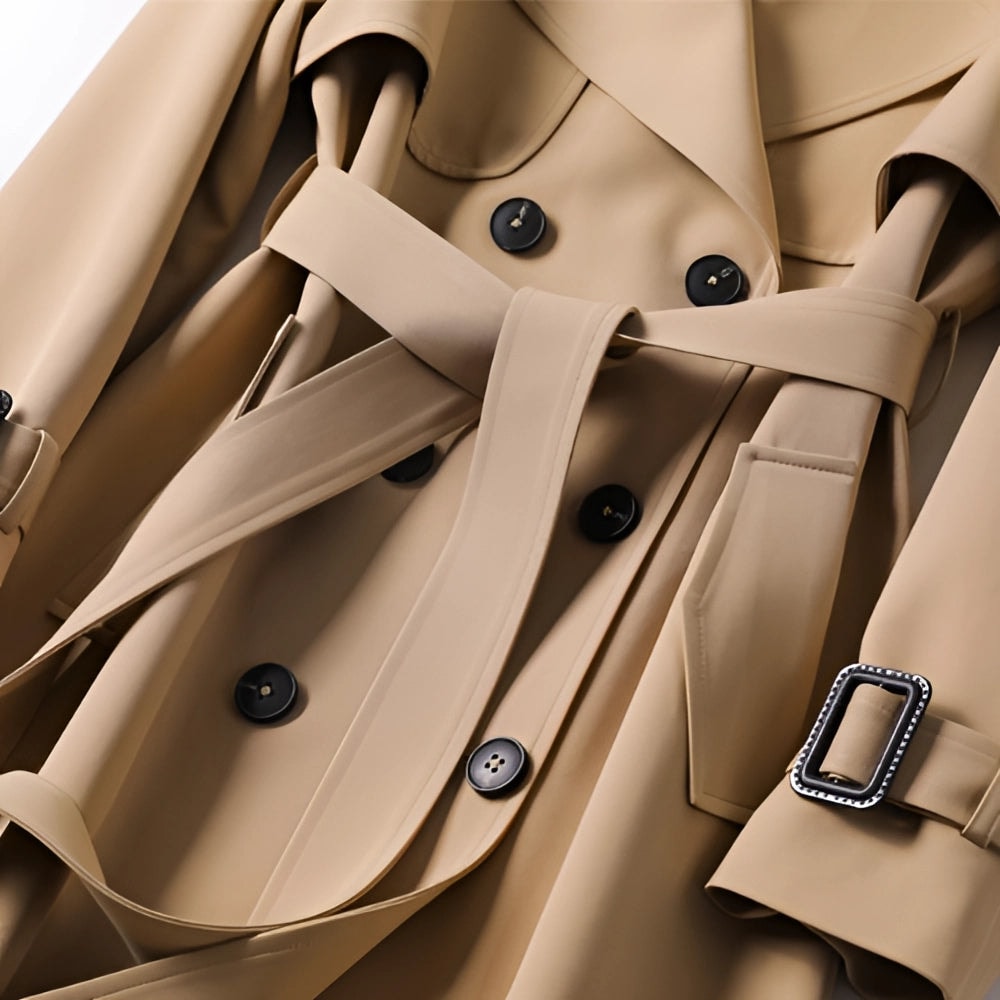 Rosie Long Double-Breasted Trench Style Winter Coats for Women