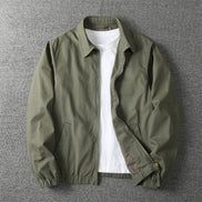 Lightweight Cotton Blend Mens Jackets with Classic Zip Front