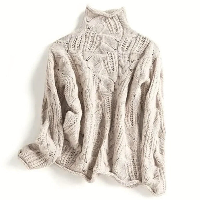 Cable Knit Turtleneck Jumper for Ladies Jumpers Wardrobe