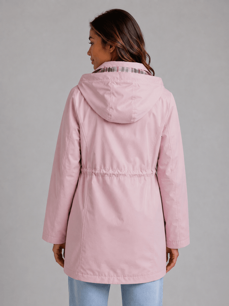 Hooded Waterproof Jacket with Drawstring Waist for Women