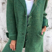 Cunégonde Oversized Notch-Lapel Winter Coat for Women