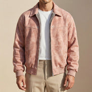 Jacob Suede-Look Bomber Jacket for Men