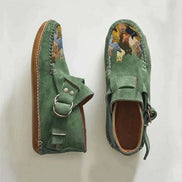 Women's Shearling-Lined Suede Winter Ankle Boots with Buckle Strap