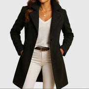 Briony Double-Breasted Notch-Lapel Winter Coat for Women
