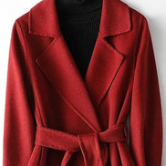 Virginia Belted Wrap Winter Coat for Women with A-Line Silhouette