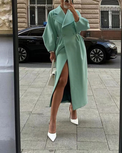 Phyllis Double Breasted Wrap Maxi Coat Winter Coats Women