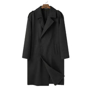 Preston Double-Breasted Long Wool-Blend Mens Coats Trench Style