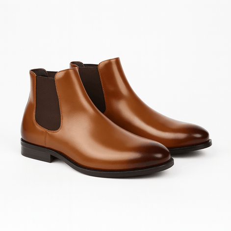 Classic Slip-On Chelsea Mens Boots with Elastic Side Panels