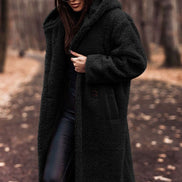 Allison Hooded Longline Teddy Fleece Coat Winter Coats for Women