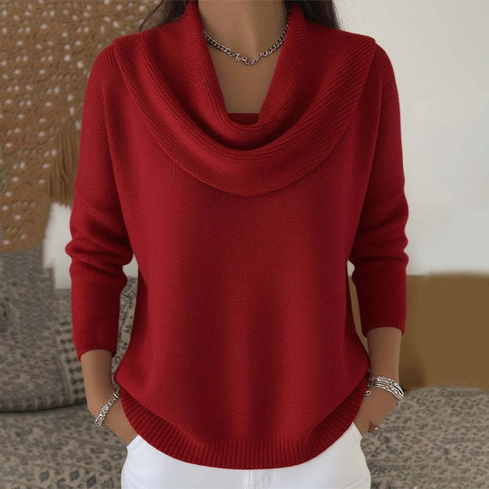 Vânia Cowl-Neck Ribbed Knit Jumper for Women