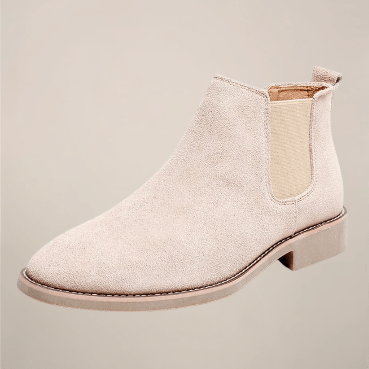 Suede Chelsea Ankle Mens Boots with Elastic Side Panels