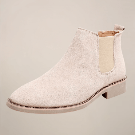 Suede Chelsea Ankle Mens Boots with Elastic Side Panels