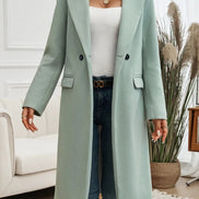 Anastasia Oversized Women's Trench Coat with Notched Lapel and Tie Belt