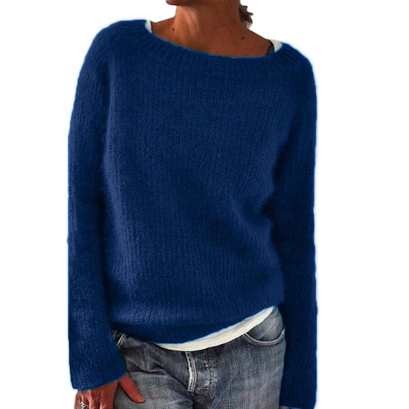Klara Boat Neck Long Sleeve Knit Jumper for Women