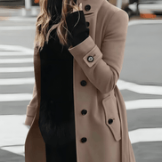 Sandra Belted Trench Style Womens Coats with High Collar Detail