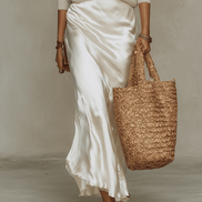 Niketa Satin Two-Piece V-Neck Maxi Women's Occasion Dress