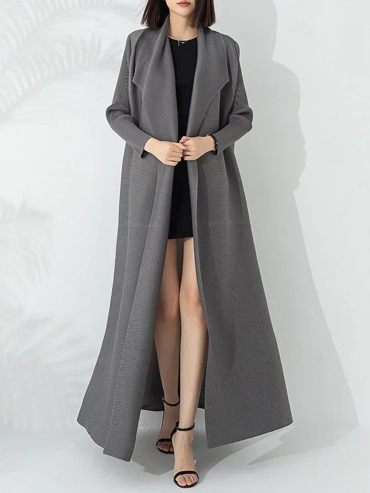 Reese Belted A-Line Winter Coat with Funnel Neck for Women