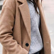 Angelika Women's Oversized Longline Winter Coat with Lapel
