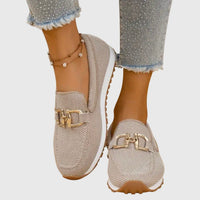 Lili Bit-Buckle Slip-On Sneakers with Orthopedic Cushioning for Women