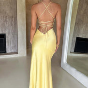 Martha Satin Slip Maxi Dress with Thigh Split