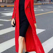 Elora Women's Belted Wool-Blend Longline Winter Coat with Shawl Collar