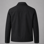 Lightweight Full Zip Mens Jacket with Checked Lining and Point Collar
