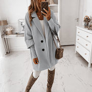 Katrina Oversized Cocoon Winter Coats for Women with Notched Lapel