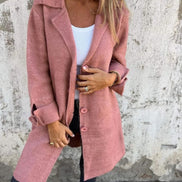 Cunégonde Oversized Notch-Lapel Winter Coat for Women