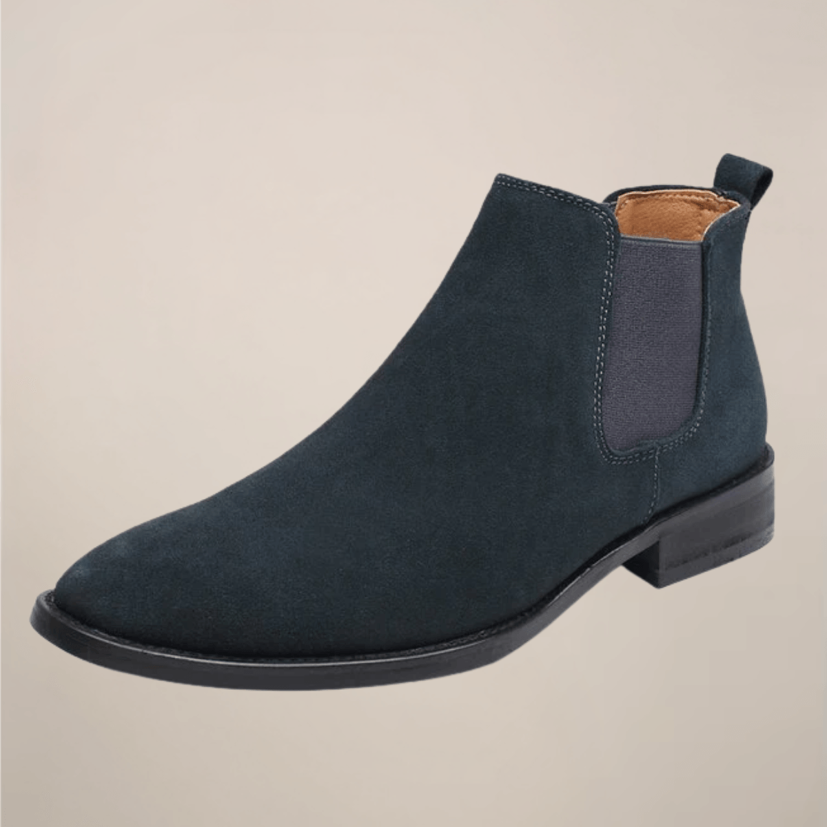 Suede Chelsea Ankle Mens Boots with Elastic Side Panels