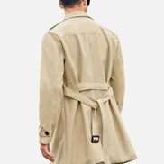 Double-Breasted Tailored Trench Style Mens Coats for Everyday Wear