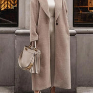 Christy Oversized Longline Wool Blend Coat for Women