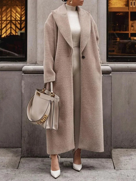 Christy Oversized Longline Wool Blend Coat for Women