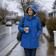 Plush-Lined Waterproof Hooded Parka Jacket for Women