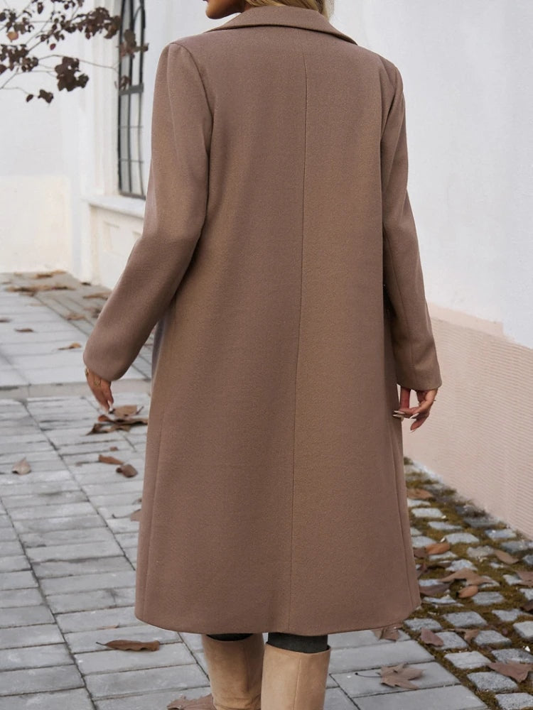 Anastasia Oversized Women's Trench Coat with Notched Lapel and Tie Belt