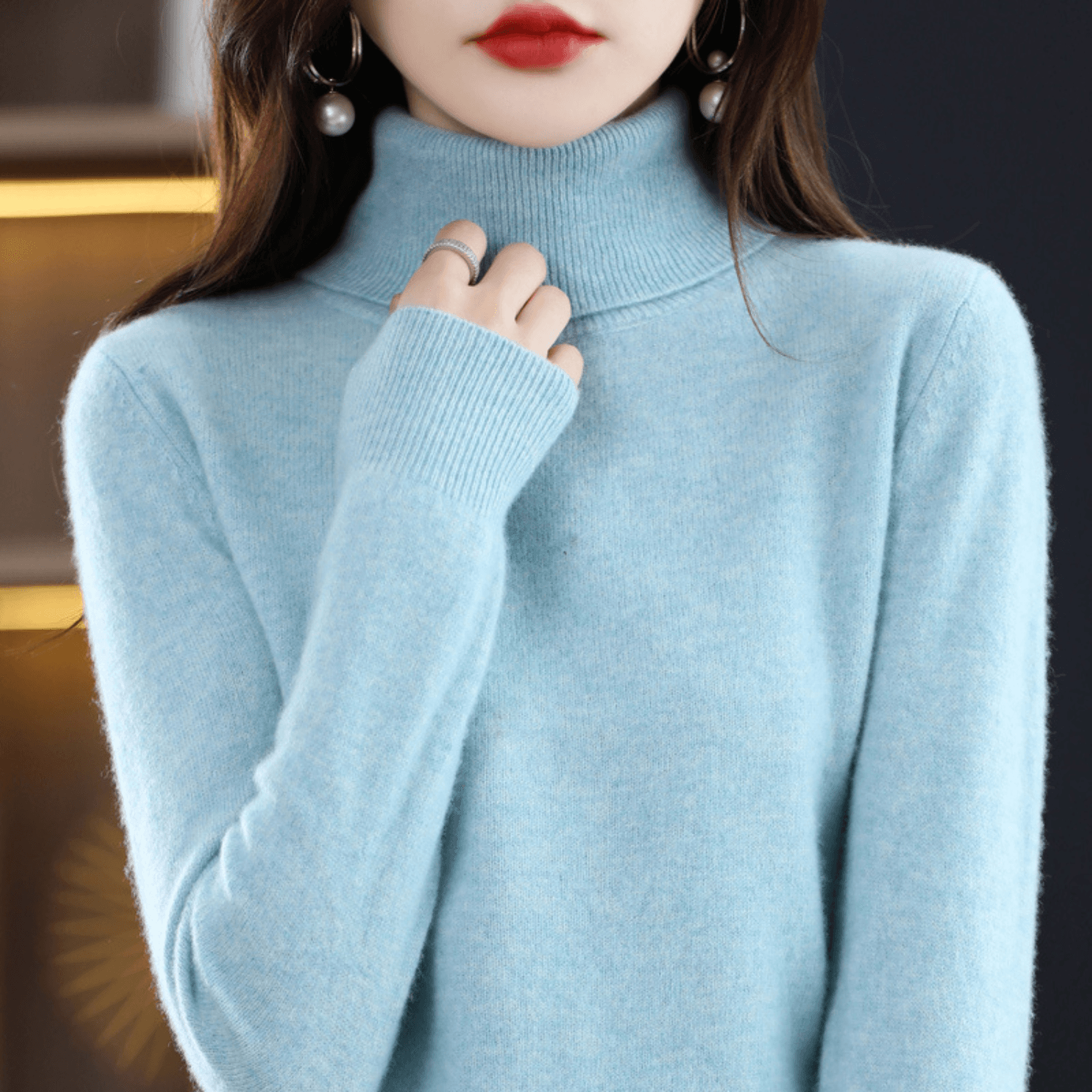 Elena Knitted Turtleneck Jumper for Ladies Christmas Jumpers Season