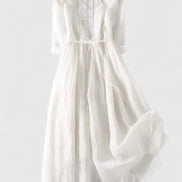 Alice Ruffle Waist Tie Midi Dress with Autumn Dresses Charm