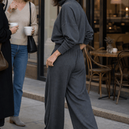 Women's Turtleneck Wide-Leg Trouser Co-Ord Set