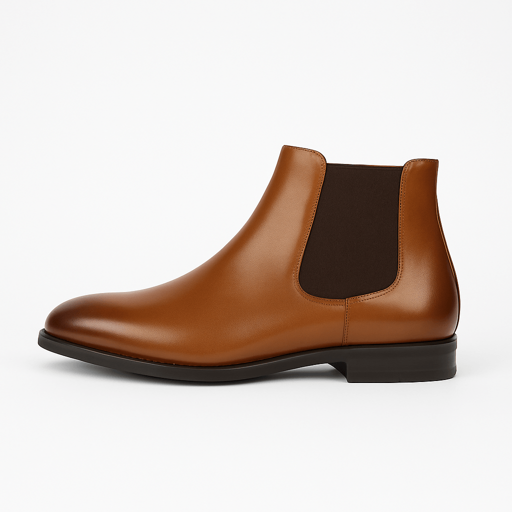 Classic Slip-On Chelsea Mens Boots with Elastic Side Panels