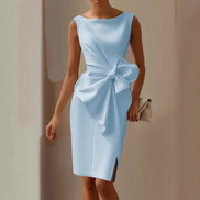 Matilda Bow Detail Bodycon Cocktail Midi Dress
